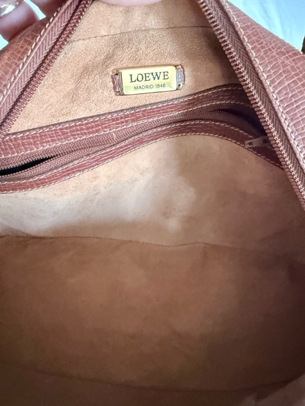 Loewe Rich Cognac Leather Bowler Handbag - Picture 8 of 8